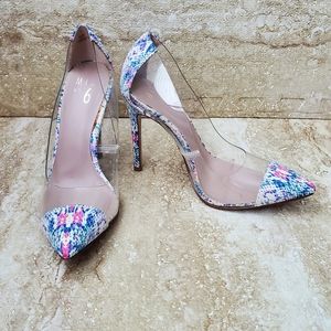 Mix No. 6 Clear and Snakeskin Heels